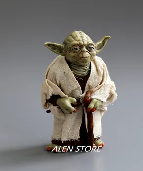 

ALEN Star Wars Jedi Knight Master Yoda PVC Action Figures Toys Collection Brinquedos Great Gifts for Kids 5" 12cm opp bag