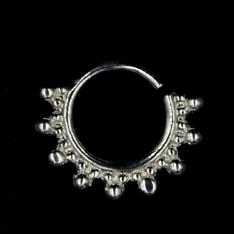 

Small Size 1 Piece Real Septum Ring Pierced Piercing Septo Nose Ear Cartilage Tragus Helix Piecing 16g Body Jewelry