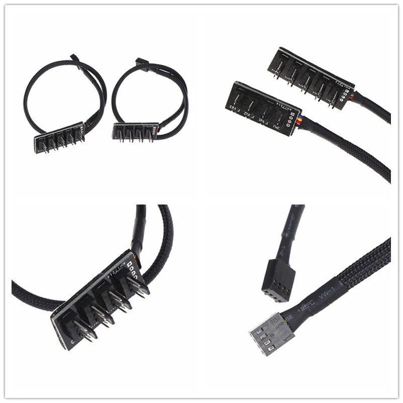 Host Case PC Cooler Fan Power Cable 1 Female to 4 Male 4Pin Socket Fan Hub Splitter Cable for