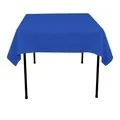 

HK DHL Stain Feel 54 inch/140cm Polyester Square Tablecloth Royal Blue for Wedding, 5/Pack