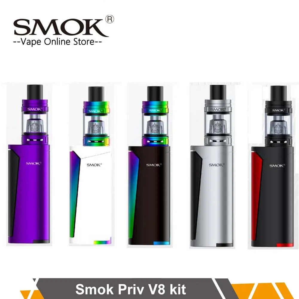 

Authentic SMOK Priv V8 Kit with TFV8 Baby Tank 3ml Atomizer & Priv V8 Mod 60W Mod Vape E-Cigarette Kit VS Procolor Kit Mag kit