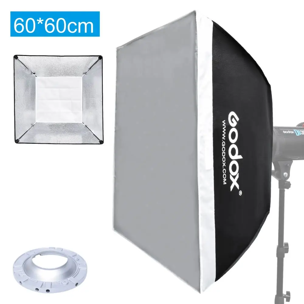 Godox 2" x 24" 60x60 см софтбокс крепление Эйнштейна для студийного стробоскопического освещения