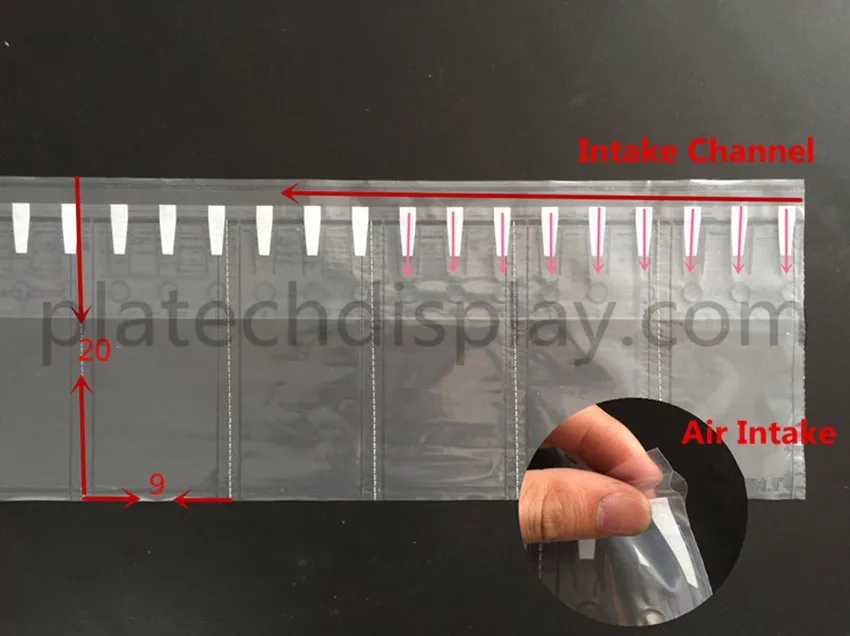 Пластик tearable насос надувные амортизацию буфера pack integrated Сумки 9x20 см для хрупких продуктов упаковка ударопрочный 500 м