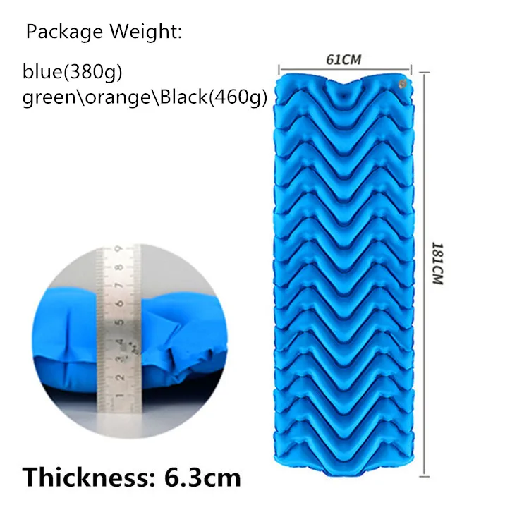 Ultra-Light Outdoor Automatic Inflatable Sleeping Pad Tpu Camping Tent Inflatable Cushion Camping M-Type Insulation Insulation