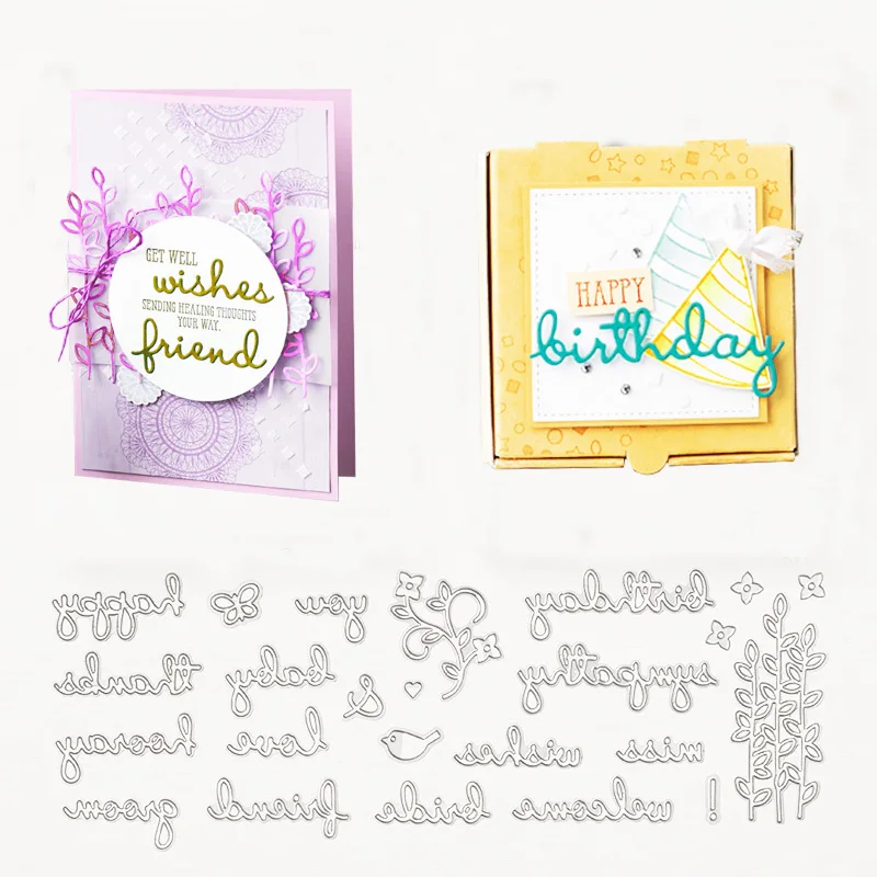 

2019 24pcs Well Said Metal Cutting Dies Stamp Stencil for DIY Scrapbooking Photo Album Embossing Decorative Craft Die