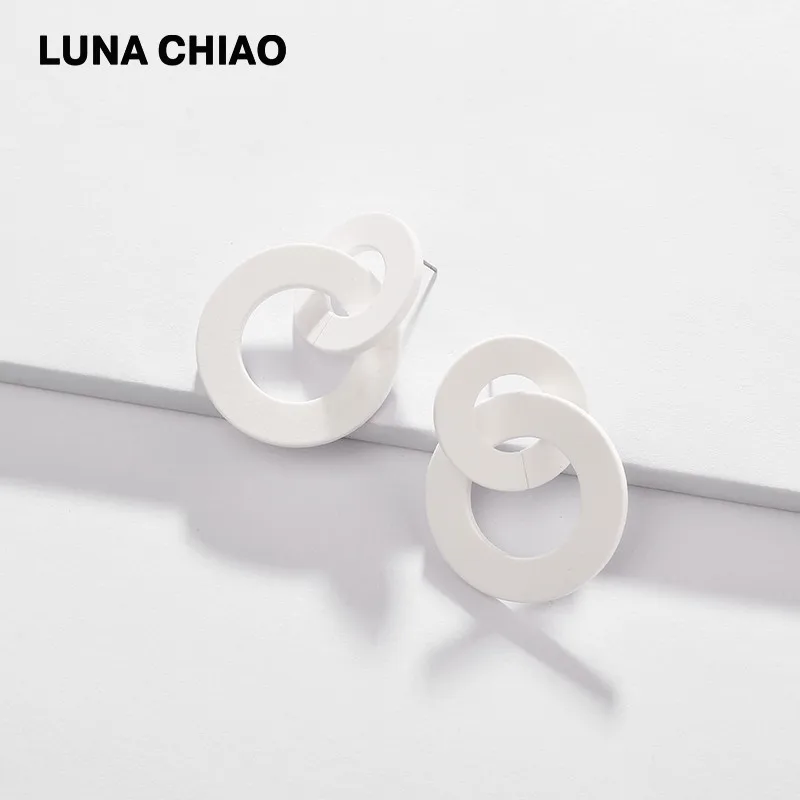 Серьги подвески LUNA CHIAO Модные Акриловые серьги с двойными