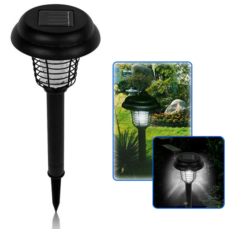 Electric Fly Bug Zapper Mosquito Insect Pest Killer Solar LED Light Control Lamp