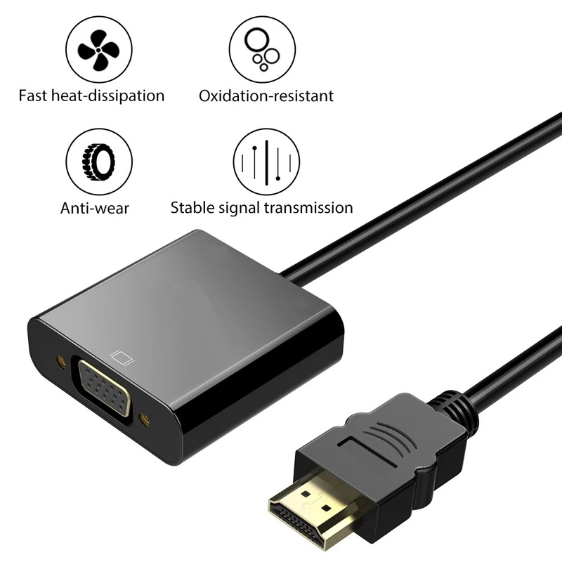 Адаптер hdmi vga Urgrico 1080P для ПК ноутбуков и планшетов|Кабели HDMI| |