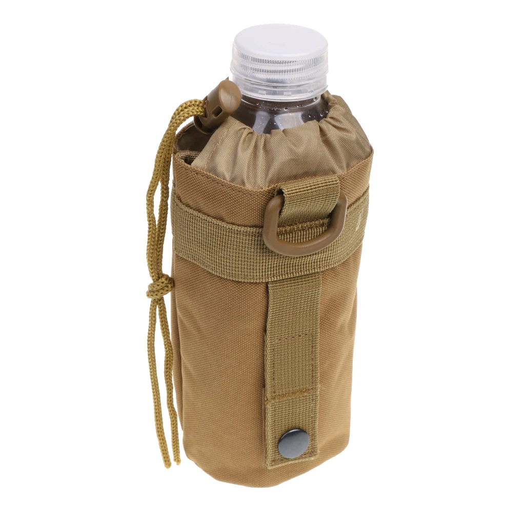 Tactical Military Molle Water Bottle Pouch Drawstring Open Top Travel Water Bottle Bag Hydration Carrier Water Bottle Pouch