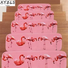 XYZLS 5 шт./компл. принцессы розовый Фламинго противоскольжения лестничные коврики для лестницы шаг Pad коврик на кухню Пол Дверной Коврик