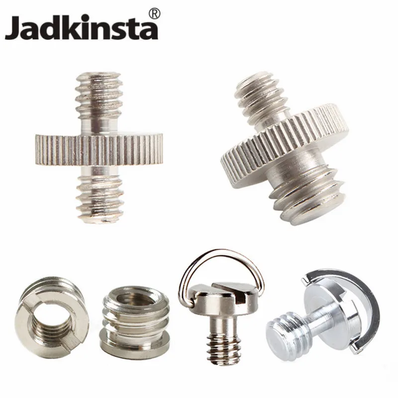 

Jadkinsta 1/4" to 3/8" Thread Camera Screw Mount Adapter for DSLR Camera Tripod Light Stand Quick Release Plate Male to Female