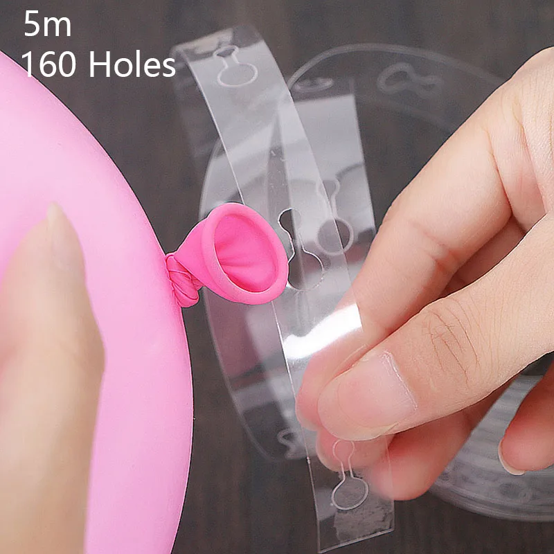 5M Balloon Chain 160Holes  Ballons Accessories Accessories Seal Accessories Pump Wedding Birthday Balloons Backdrop Decor  (2)