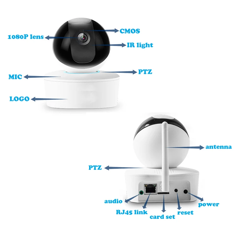 WiFi Wireless 1080P Home Security IP Camera wi-fi Surveillance Mini CCTV Camera APP Control PTZ Onvif Ipcam HD 2MP Baby Monitor WiFi Wireless 1080P Home Security IP Camera wi-fi Surveillance Mini CCTV Camera APP Control PTZ Onvif Ipcam HD 2MP Baby Monitor