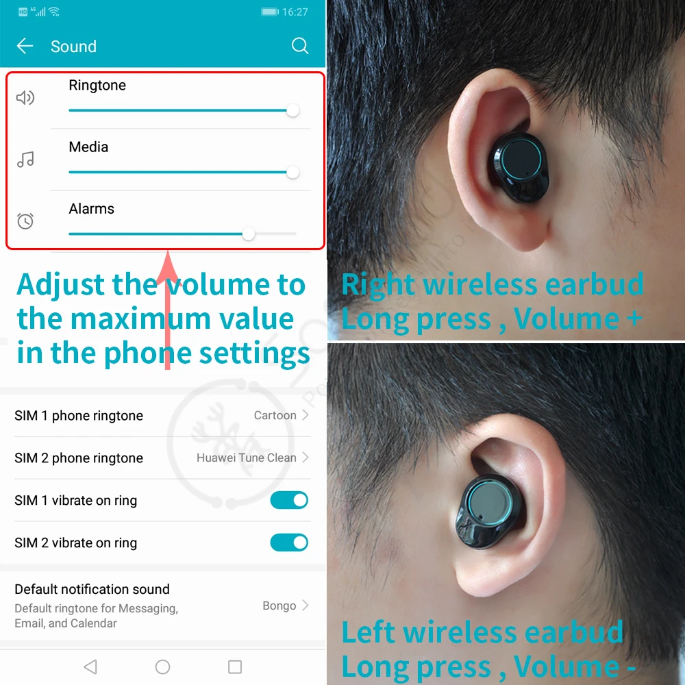 Samload Беспроводной наушники HIFI Звук Bluetooth 5,0 наушники стерео наушники с 3000 mAh заряда в поле Мощность банка для смартфонов