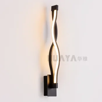

modern LED Acrylic wave wall lamp for bedroom bedside lamp Corridor aisle porch lamp