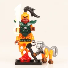 Individual Figure NinjagoINGly Khan-Spirt shipmaster Nya Zane Lloyd Giant stone warrior Tournament Zane Action Toys for children