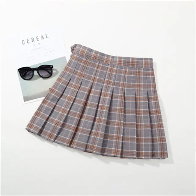 HziriP Hot Sale 2018 Summer A-Line Plaid Skirt Girls Ruched Short Skirt Costume Children Above Knee, Mini Clothing 3-10 Year old
