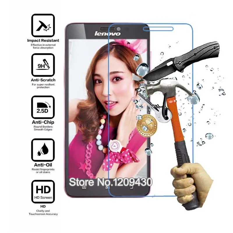 2pcs For Lenovo S850 2.5D 0.3mm Premium Tempered Glass Screen Protector Toughened protective Film | Мобильные телефоны и