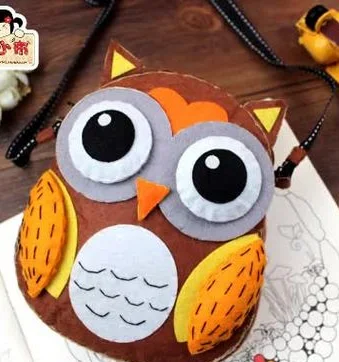 Сова мультфильм животных мешок ткань Войлок комплект Нетканая ремесло DIY швейный