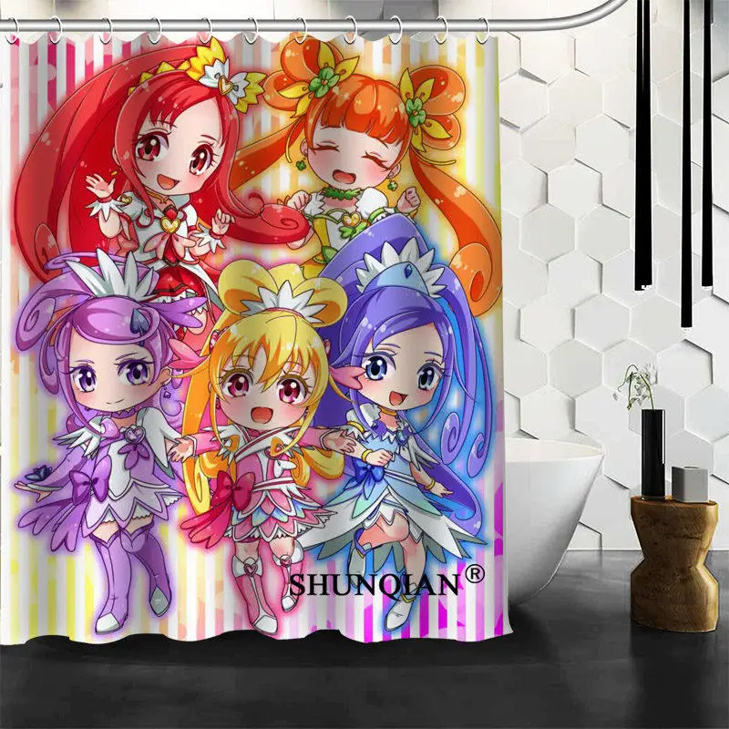 Smile Precure занавеска для душа смешная занавеска для ванны водонепроницаемый из полиэстера ткань Экологичная занавес для ванной подарок