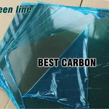 Мм 500 мм x глянцевое углеродное волокно зеленая линия 400 пластина, cf пластина, лист углерода, углеродная панель
