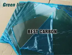 Мм Бесплатная доставка 500 мм x глянцевое углеродное волокно зеленая линия 400 пластина, cf пластина, лист углерода, углеродная панель