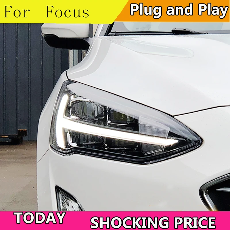 Автомобильный Стайлинг для Ford Focus 2019 головной светильник s все светодиодный