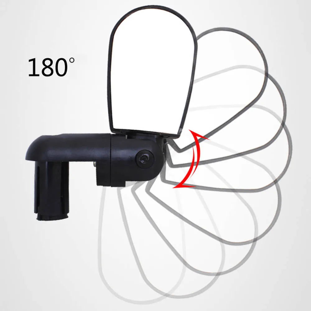 Flexible 360 Rotating Bicycle Mirror Black Bike Handlebar Back Rear View Cycling Glass Bicycle
