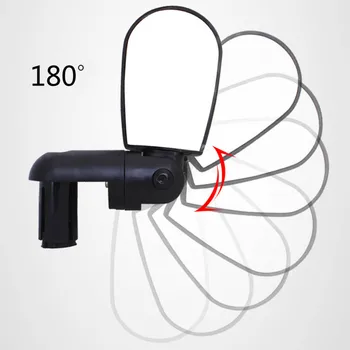 

Flexible 360 Rotating Bicycle Mirror Black Bike Handlebar Back Rear View Cycling Glass Bicycle Mirror