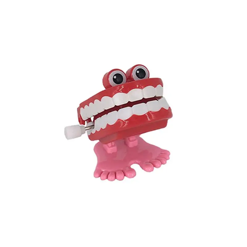 

Playful Funny Novelty Kids Toys Wind Up Toys Gifts Vibrating Moving Chattering Gadget Wind Up Teeth with Eyes and Feet