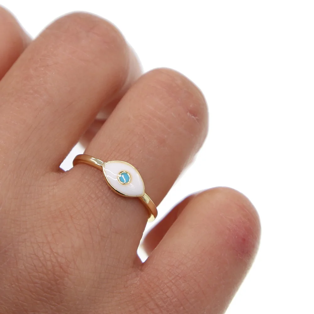 Медь Anillos Продвижение Свадебные новые модные Турецкий Дурной глаз палец кольцо