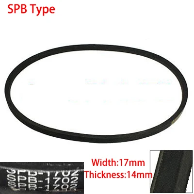 

SPB 1041 1067 1100 1143 17mm Width 14mm Thickness Rubber Groove Cogged Drive Transmission Band Wedge Wrapped Vee V Timing Belt