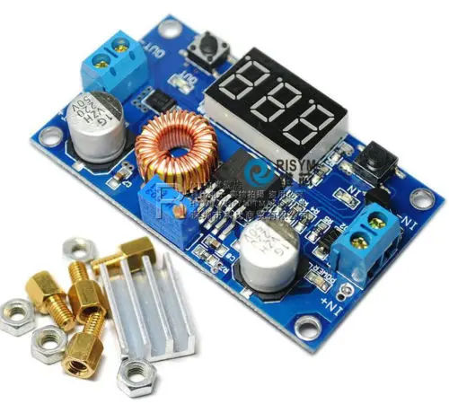 5A Adjustable Power DC-DC Step-down Charge Module LED Driver With Voltmeter | Электроника
