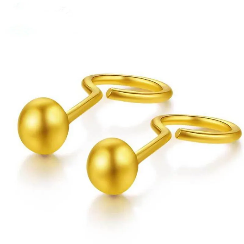 Wholesale Trendy 18K Gold Earrings Bijoux Fashion Small Bead Stud Earrings For Women Fine Jewelry brincos gold small triangle stud earrings