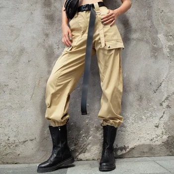 

Spring 2018 fashion woman camo pants women cargo high waist pants loose trousers joggers women camouflage sweatpants streetwear