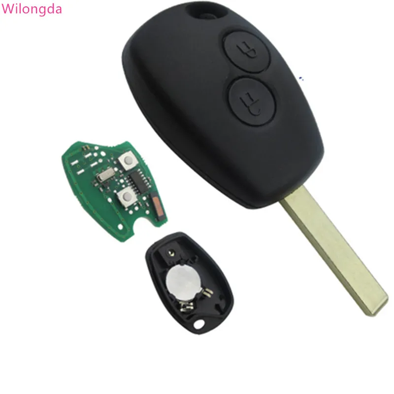 

Wilongda Car Remote Key 433MHz PCF7946 Chip 2 button for Renault Clio Scenic Kangoo key free shipping