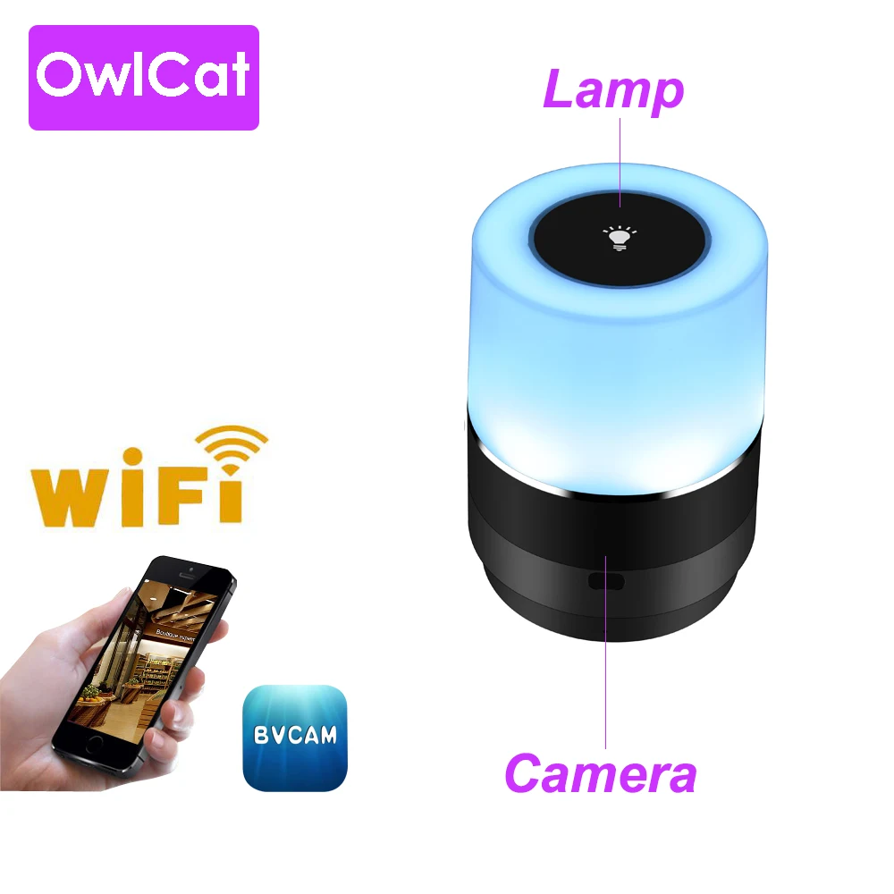 

Smart WiFi Camera of Night Light BVCAM HD 1080P Network Camera with Motion Alarm Phone APP 128GB Memory Storage and Lighting