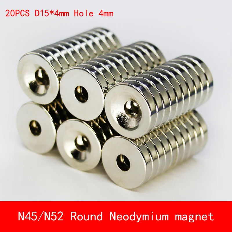 20 шт. 15x4 мм N45 N52 магнит супер сильный Неодимовый Диск 15x4 магнит D15* 4 NdFeB магнит 15*4 неодимовый магнит D15* 4 мм с отверстием 5 мм