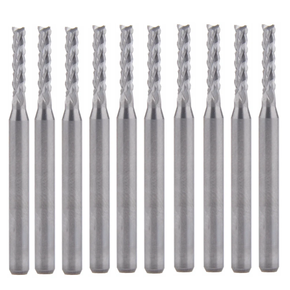 

10pcs Coat Carbide 2.1X3.175mm PCB Carbide Tools, CNC Cutting Bits