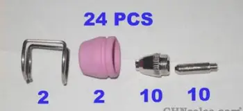 

FREE SHIPPING High Quality 24 pcs Plasma Pilot Cutting Consumable for WSD60P