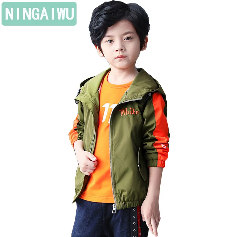 

Children's clothes baby boy coat spring and autumn period big boys jackets patchwork fashion coats for size 3 4 6 7 9 14 years