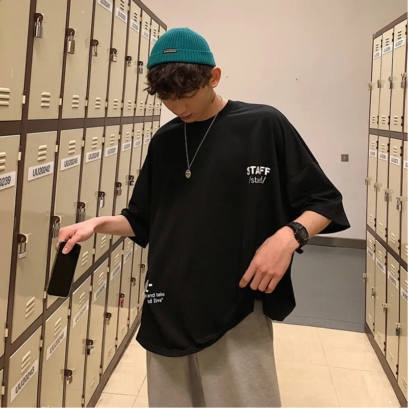 Summer New T Shirt Men Fashion Letter Printing Casual Short-sleeved Tshirt Man Streetwear Wild Hip-hop Loose Cotton T-shirt Summer New T Shirt Men Fashion Letter Printing Casual Short-sleeved Tshirt Man Streetwear Wild Hip-hop Loose Cotton T-shirt
