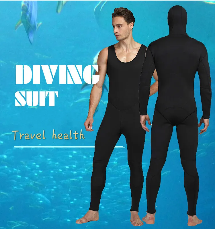 3 мм из двух 1 предмет Для Мужчин's водолазный костюм уличная теплая ...