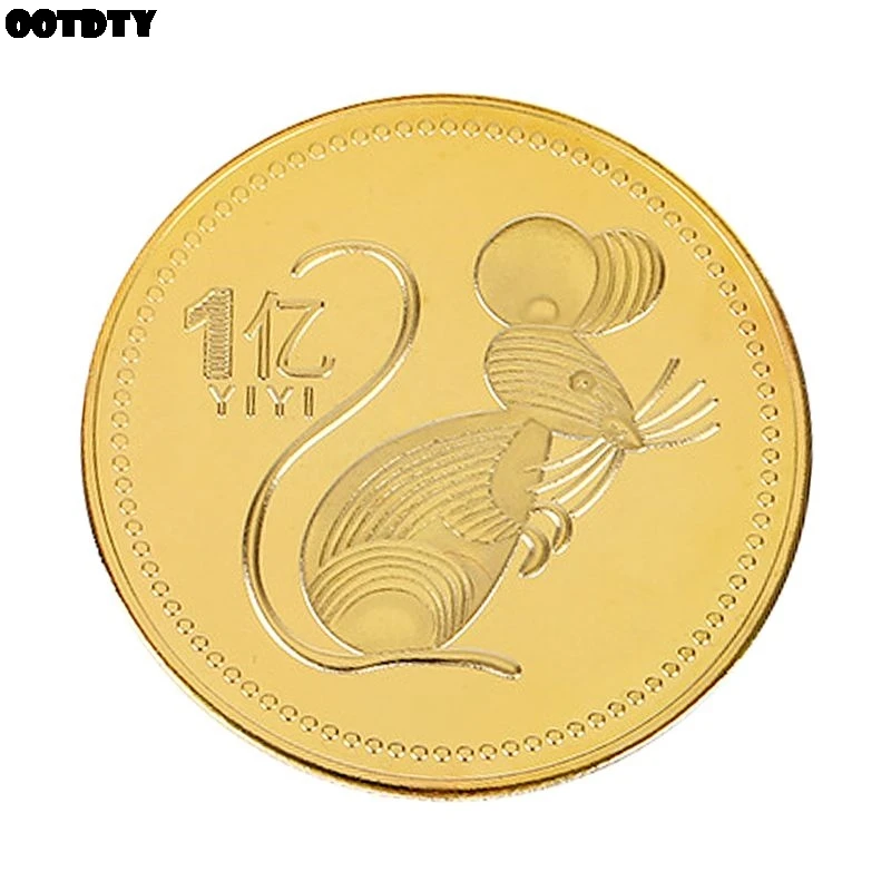 2020 Year of the Rat Commemorative Coin Gold Plated Challenge Coin SouvenTEGK
