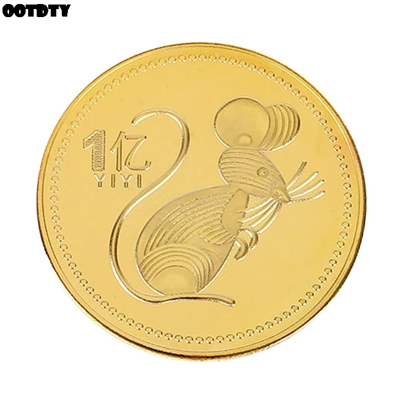

2020 Year of the Rat Commemorative Coin Chinese Zodiac Souvenir Challenge Collectible Coins Lunar Calendar Collection Art Gifts
