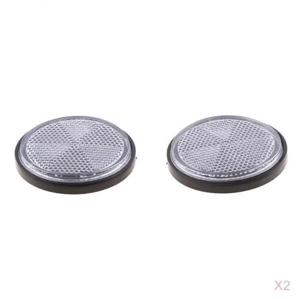 

4 Pcs Round Reflectors Universal For Motorcycle Bikes ATV Dirt Bike Etc 2.16 Inch Plastic Motorcycle Round Reflectors Accessory