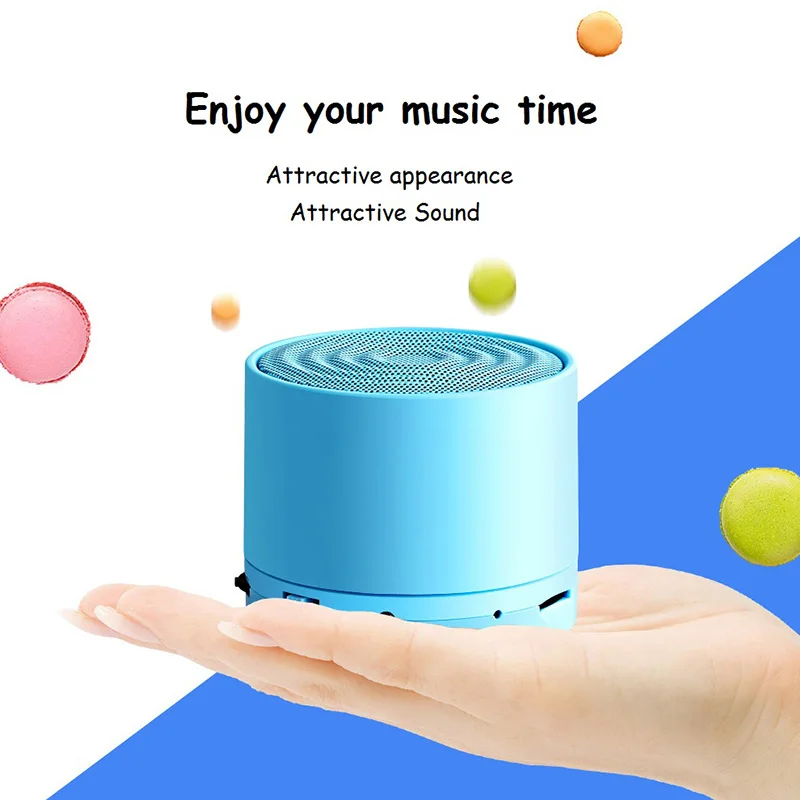 Surround USB FM radio TF card Bluetooth 3.0 Connection Passive 3W 350mAh Candy Color Small Wireless Speaker |