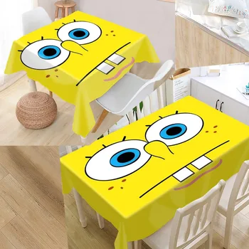 

Custom SpongeBob Table Cloth Oxford Fabric Rectangular Waterproof Oilproof Table Cover Family Party Tablecloth