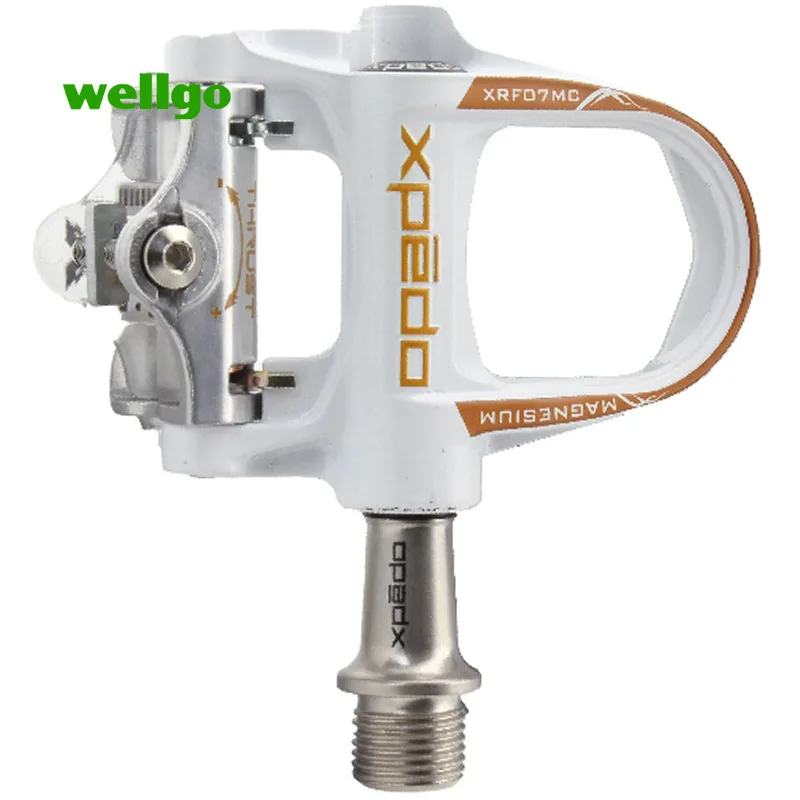 Wellgo xpedo XRF07MC Magnesium legering Road Fiets klikpedalen met 2 пары keo Compatibel бутсы zelfsluitende pedaal 235 г - Цвет: XRF07MC white