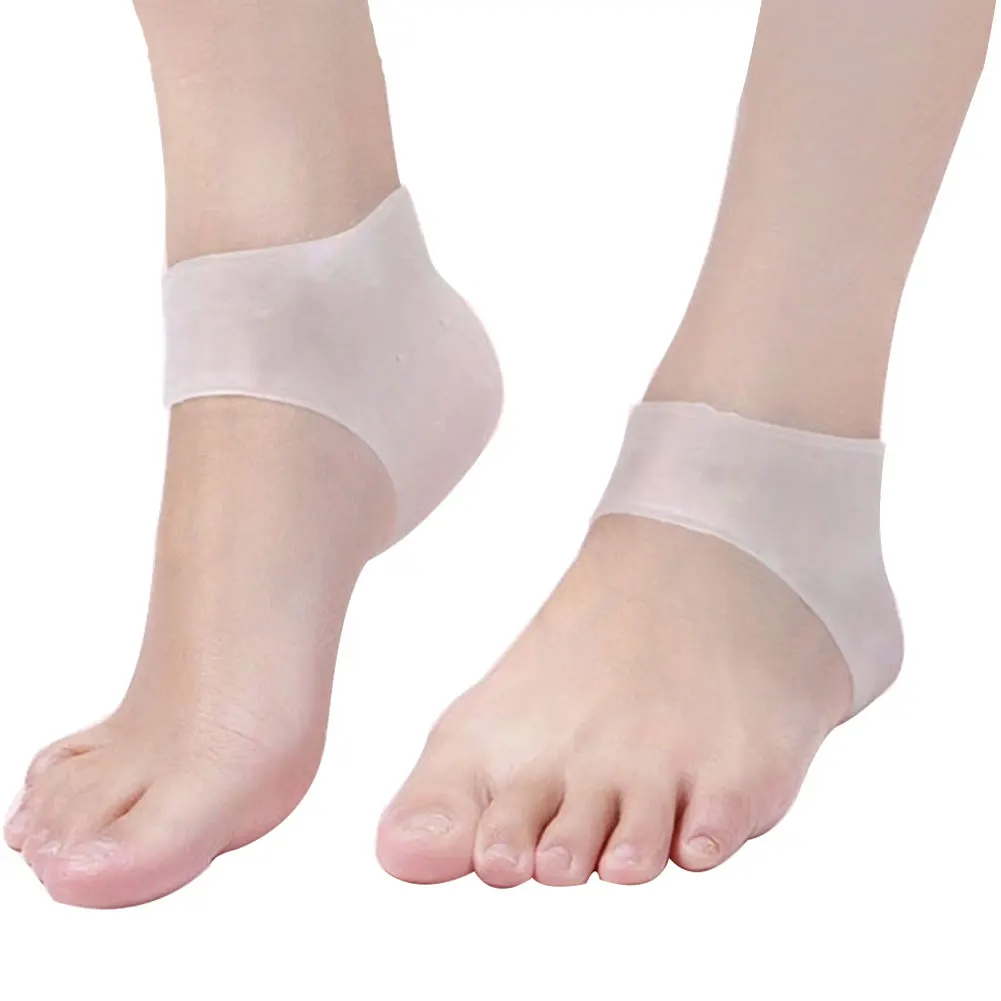 Защита для ног, носки на пятке, силиконовые, против шелушения, моющиеся, увлажняющий гель, мягкий, предотвращающий сухость кожи, уход за кожей ног, силиконовая подушечка